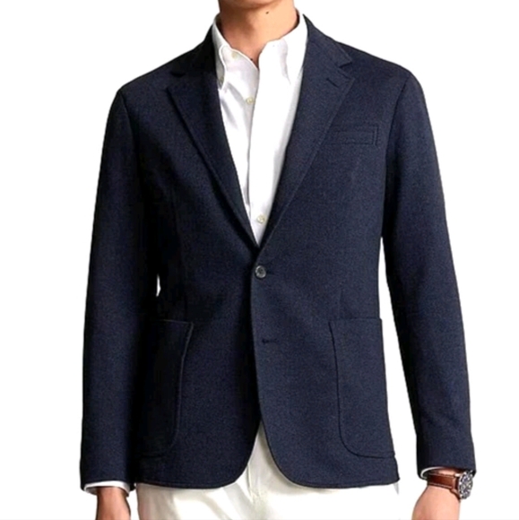 Polo Ralph Lauren Mens Blazer Size 42 Regular Navy Modern Fit Two Button Jacket - Picture 1 of 11